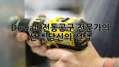Dewalt 전동공구: 전문가의 선택, 당신의 선택